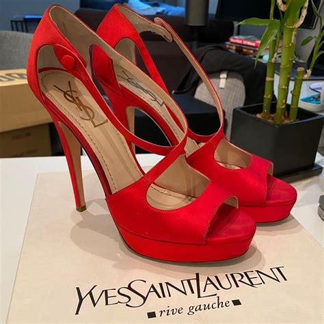 ysl satin heels|ysl heels women.